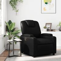 Relaxfauteuil zwart kunstleer - thumbnail