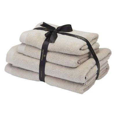 Aquanova Rio - Handdoek bundel - GOTS KATOEN - 2x 50x100 + 2x 67x130 cm - Beige RIOBUS-15 Aquanova Rio - Handdoek bundel - GOTS KATOEN - 2x 50x100 + 2x 67x130 cm - Beige RIOBUS-15