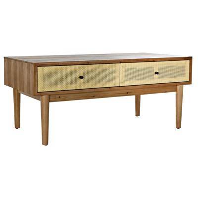 Hoofdtafel DKD Home Decor Spar Rotan (106 x 55 x 46 cm)