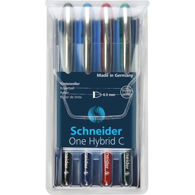 Schneider S-183194 Rollerball One Hybrid C 0,3mm Etui 4 Stuks