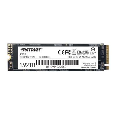 Patriot p310p192tm28p310 p310 ssd, 1920 gb, m.2 2280, retail, 2100/ 1800 mb/s, 280k/ 250k iops