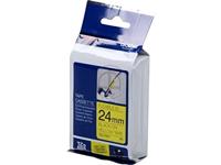 Labeltape flexibel Brother TZe-FX, TZ-FX TZe-FX651 Tapekleur: Geel Tekstkleur:Zwart 24 mm 8 m - thumbnail
