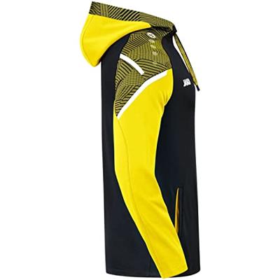 JAKO 6722K Sweater Met Kap Performance Kids - Zwart/Zachtgeel - 164