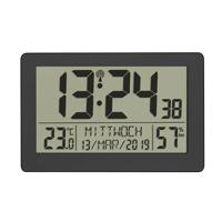 TFA Dostmann 60.2557.01 Zendgestuurde klok Zendergestuurd 206 mm x 30 mm x 130 mm Zwart Groot display - thumbnail
