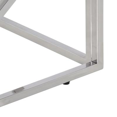 Salontafel roestvrij staal en massief bielshout zilverkleurig Salontafel roestvrij staal en massief bielshout zilverkleurig