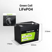 Green Cell LFPGC12V60AH UPS-accu Lithium-ijzerfosfaat (LiFePo4) 12,8 V 60 Ah - thumbnail