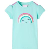 Kindershirt 128 lichtmintkleurig - thumbnail