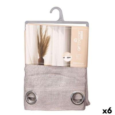 Gordijn Gift Decor Grijs 140 x 260 cm (6 Stuks)