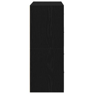 Kasten met 2 lades 2 st 60x31x40 cm bewerkt hout zwart eiken Kasten met 2 lades 2 st 60x31x40 cm bewerkt hout zwart eiken