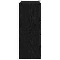 Kasten met 2 lades 2 st 60x31x40 cm bewerkt hout zwart eiken - thumbnail