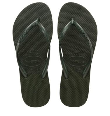 Havaianas Slim green olive Groen maat 3738