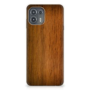 Motorola Edge 20 Lite Bumper Hoesje Donker Hout