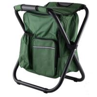 Buiten Portable Folding Camping stoel licht vissen strand stoel RVS pijp Klapstoel met ijs zak (groen)