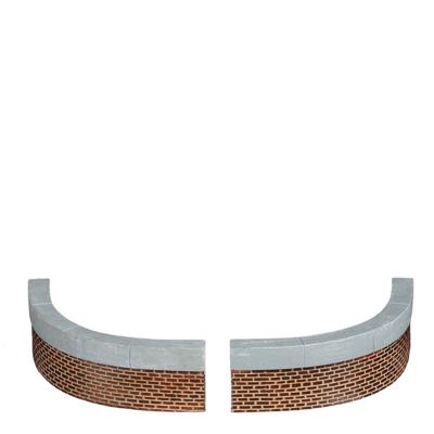 Curved wall small 2 stuks l15xb1,5xh4 cm - Luville
