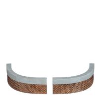 Curved wall small 2 stuks l15xb1,5xh4 cm - Luville