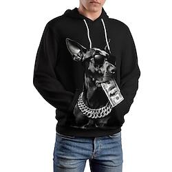 grafische puppy herenmode 3D-print hoodie vakantie streetwear hoodies zwart hooded print fleece winter lente herfstdesigner sweatshirt met capuchon Lightinthebox