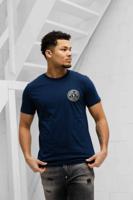 Versace Jeans Couture Small V-Emblem T-Shirt Heren Donkerblauw - Maat S - Kleur: Donkerblauw | Soccerfanshop