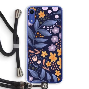 Flowers with blue leaves: Honor Play 8A Transparant Hoesje met koord