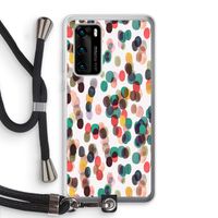 Tropical Dots: Huawei P40 Transparant Hoesje met koord