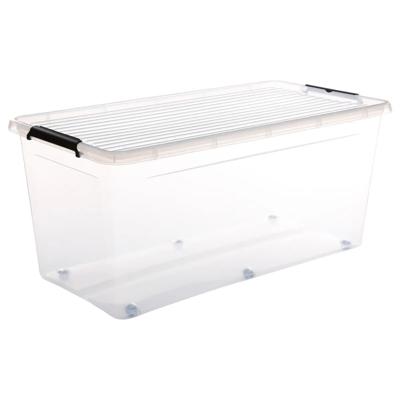 5Five opberg kist met deksel - Clip Box - 75 liter - 76 x 39 x 35 cm - kunststof - transparant