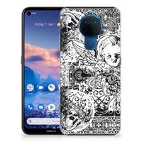 Silicone Back Case Nokia 5.4 Skulls Angel - thumbnail
