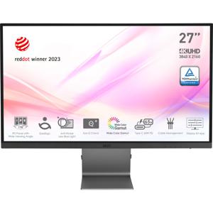 MSI Modern MD271UL LCD-monitor Energielabel F (A - G) 68.6 cm (27 inch) 3840 x 2160 Pixel 16:9 4 ms HDMI, DisplayPort, USB-C, Hoofdtelefoonaansluiting IPS LCD