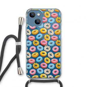 Pink donuts: iPhone 13 mini Transparant Hoesje met koord