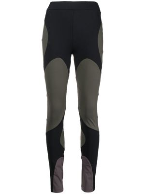HELIOT EMIL legging bicolore à logo imprimé - Noir