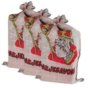 De zak van Sinterklaas - 3 stuks - Jute - 60 x 102 cm - Sint Nicolaas