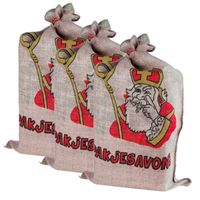 De zak van Sinterklaas - 3 stuks - Jute - 60 x 102 cm - Sint Nicolaas - thumbnail