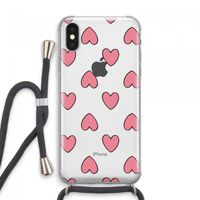 Ondersteboven verliefd: iPhone XS Max Transparant Hoesje met koord