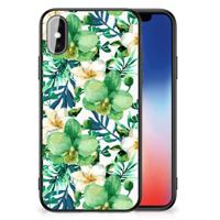 iPhone X | Xs Bloemen Hoesje Orchidee Groen