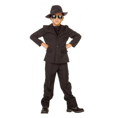 Gangster verkleedkleding kostuum voor kinderen - zwart - maffia pak