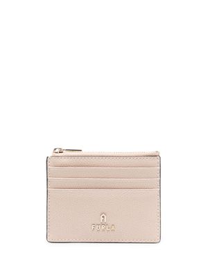 Furla porte-cartes en cuir à logo - Rose