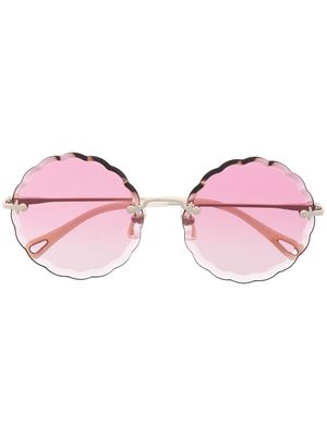 Chloé Eyewear lunettes de soleil à monture ronde - Or