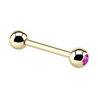 Barbell met jeweled ball Zirkoon Barbells