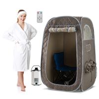 Draagbare Stoomsauna Thuis Sauna voor 1-2 Personen met 3 Liter Stoomgenerator 89 x 89 x 149 cm Grijs