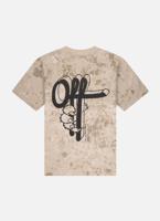 Off The Pitch Blotch Loose Fit T-Shirt Heren Beige - Maat L - Kleur: Beige | Soccerfanshop