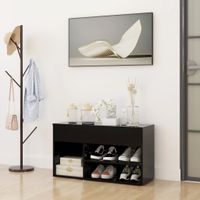 VidaXL Schoenenbank 80x30x45 cm bewerkt hout zwart