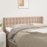 Hoofdbord met randen 147x16x78/88 cm kunstleer cappuccinokleur