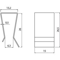 Fischer Elektronik Transistorklem Geschikt voor: TO-247, TO-218 (l x b x h) 26.5 x 15 x 13.2 mm