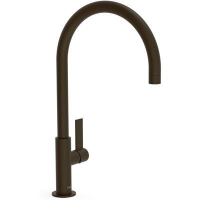 Wastafelkraan Tres Project | Opbouw | Draaibare uitloop | Mengkraan | Hoog model | 1-hendel | Rond | Zwart brons