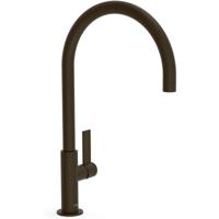 Wastafelkraan Tres Project | Opbouw | Draaibare uitloop | Mengkraan | Hoog model | 1-hendel | Rond | Zwart brons