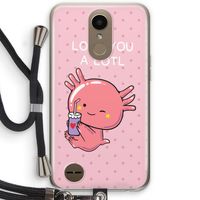 Love You A Lotl: LG K10 (2017) Transparant Hoesje met koord
