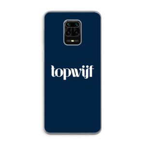 Topwijf Navy: Xiaomi Redmi Note 9 Pro Transparant Hoesje