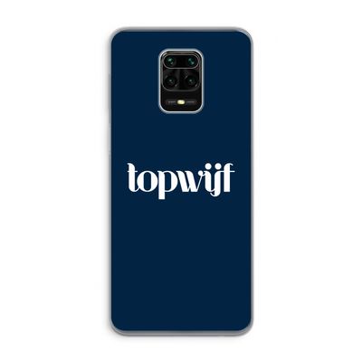 Topwijf Navy: Xiaomi Redmi Note 9 Pro Transparant Hoesje
