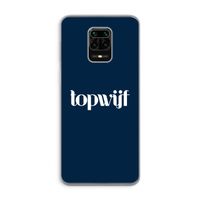 Topwijf Navy: Xiaomi Redmi Note 9 Pro Transparant Hoesje