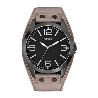 Guess horlogeband W0181G3 Leder Beige 24mm + standaard stiksel