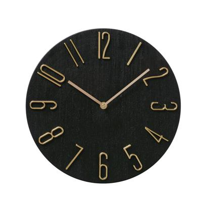 Wandklok analoog dia30cm kunststof zwar