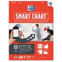 Oxford flipchartblok Smart Chart, zelfklevend, ft 60 x 80 cm, blanco, pak van 20 vel